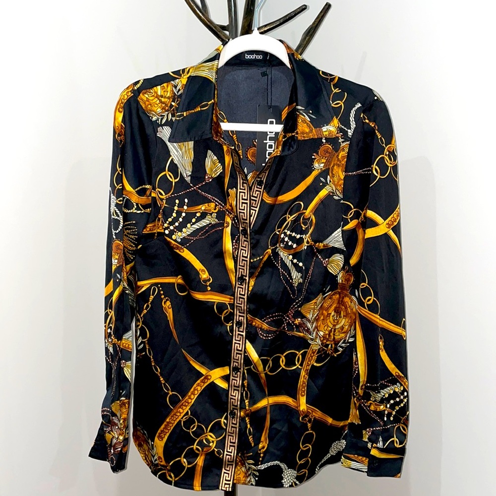 Versace-esq Chain Print Shirt